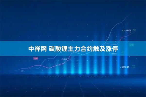 中祥网 碳酸锂主力合约触及涨停